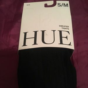 NWT - HUE cable knit sweater tights - black